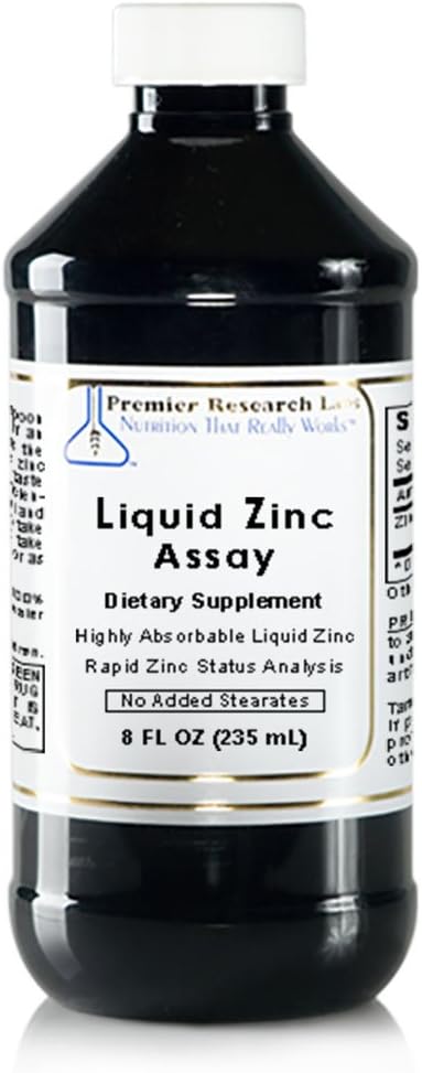 Liquid Zinc Assay, 8 fl oz (47 Servings) of Highly Absorbable Liquid Zinc. Excellent for Use in Rapid Analysis of Zinc Status