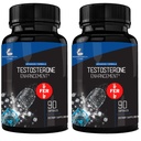 Apotheek Aanbevolen 2 fer 1 Aanbod 180ct Testosteron Booster Enhancement door Research Labs. Verhoog de spierkracht. Zag Palmetto, Tribulus, Tongkat Ali, Geile geitenkruid, Zink