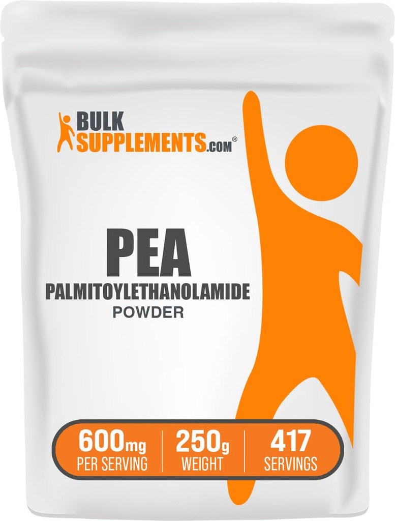 BulkSupplements.com Palmitoylethanolamide Poeder - Pea Supplement, Palmitoylethanolamide voor Immune Ondersteuning - Glutenvrij, 600mg per portie, 250g (8.8 oz) (pakket van 1)