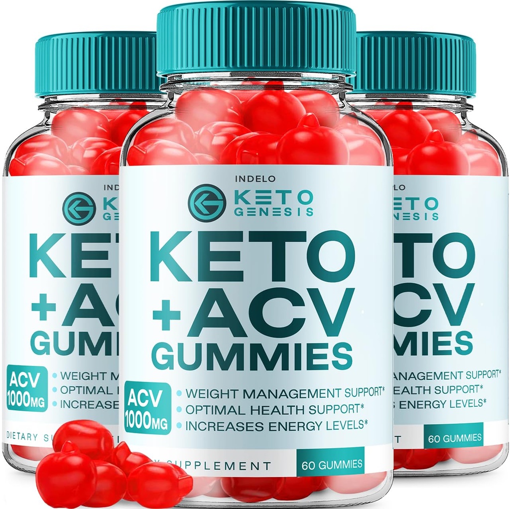 (3 Pack) Keto Genesis ACV Gummies - Advanced Gummies Ketogenesis Plus Weight Management ACV Gummies Apple Cider Vinegar Genesis Keto ACV Gummies Dieetsupplement Reviews (180 Gummies)