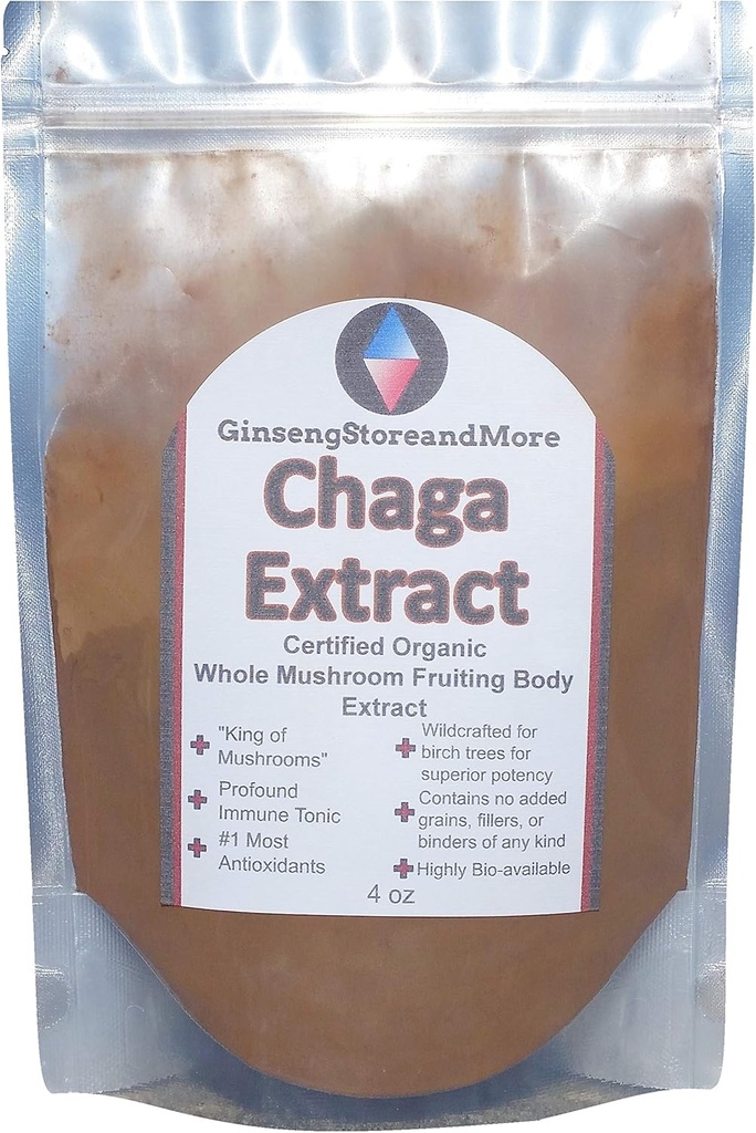 4oz Biologische Chaga Paddestoel Geextracteerd uit Wildcrafted Siberische Chaga Sclerotium uit Nammex 