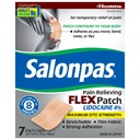 Salonpas Maximale OTC Strength Lidocaine 4% Pijnstillende FLEX Patch, Solliciteer voor maximaal 8 uur, onbescent, dun, flexibel, lichtgewicht, Patch Blijft op zijn plaats, 7 patches