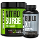 Jacked Factory Nitrosurge Pre-workout in Black Cherry & Build XT Muscle Building bundel voor mannen & vrouwen