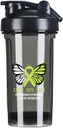 Butterfly Non Hodgkin lymfoom Cancer Awareness 18 Ounce Shaker Bottle Drink Mixer Leak-proof Pre Workout Proteïne Shakes Maaltijd Vervanging Shakes Flessen 500ML/18 Oz Black&-3&-3