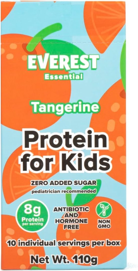 Everest Essential Clear Whey Protein - Tangerine 20g proteïne per portie, gewoon toevoegen aan water, licht en verfrissend, Zero Sugar, Geen oliën