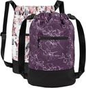 [2-Pack] Flex Cinch koord Gym Bag voor vrouwen met grafische ontwerpen 