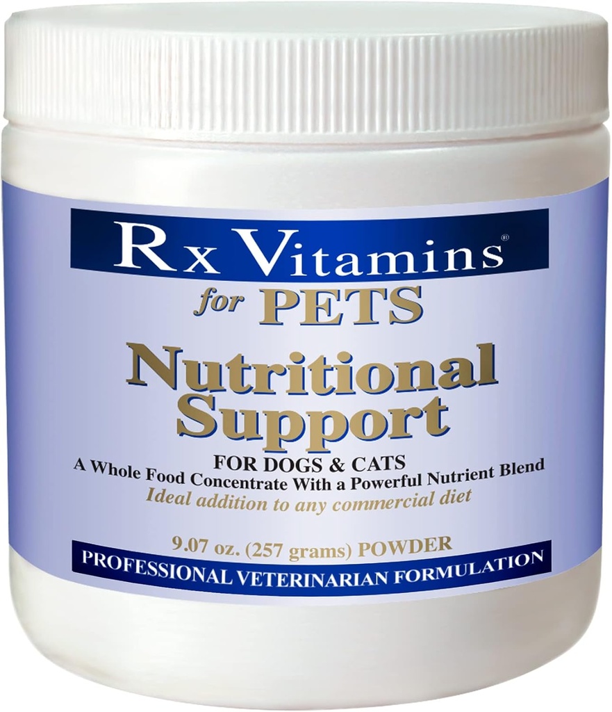 Rx Vitaminen Voedingsondersteuning voor honden en katten - Nutriënt-Filded Food Supplement Powder - Veterinair Geformuleerd - 9.07 oz Poeder