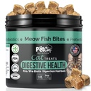 Pet Chef Meow Bites: Premium Pro & Prebiotic Digestie Kat Treats - Verbeteren van de spijsvertering - Betere tan Fortiflora Probiotica voor katten - Stops Kat Braken Alle leeftijden