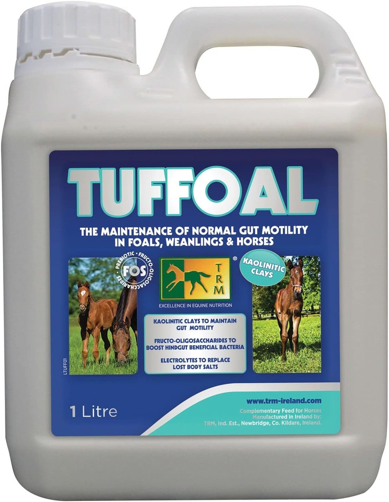 TRM Tuffoal Horse Feed Supplement for Gut Motility with Kaolitic Clays and Pectin - 33,8 fl oz (1 Liter) - 33,8 fl oz