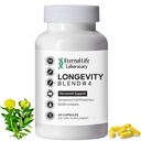 Quercitin, Rhodiola Rosea, Luteolin en Rutin Longevity Blend #4 Anti-Aging Supplement voor Cellular Defense met Immuniteit en Energie Ondersteuning, Antioxidanten
