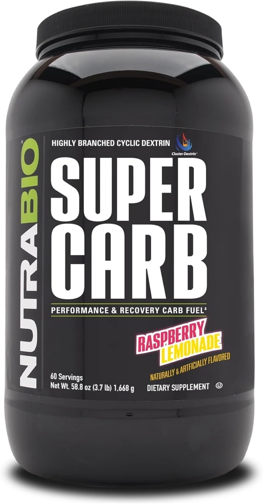 NutraBio Super Carb - 60 porties (Raspberry Lemonade)