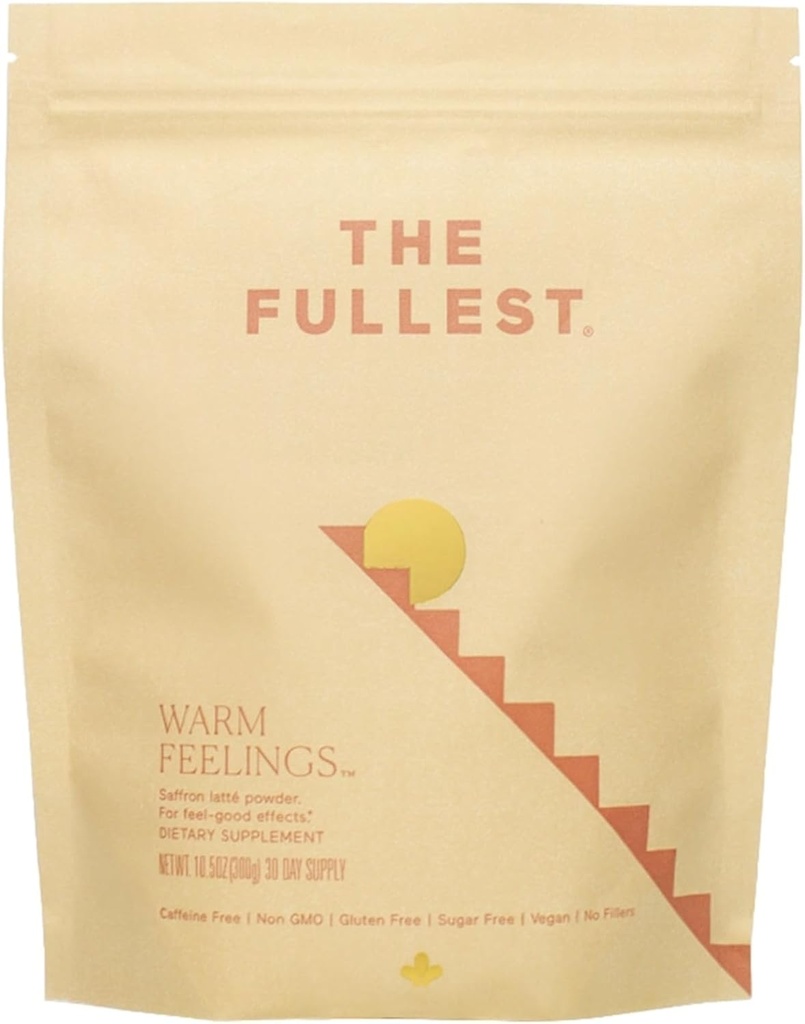 DE VOLLEDIGE - Saffraan Latte 30 dagen aanbod - Saffraan, kardemom en kokosmelk Wellnesspoeder voor Mood en Slaap Ondersteuning, Sugar-Free, Vegan, en Gluten-Free, 30 porties