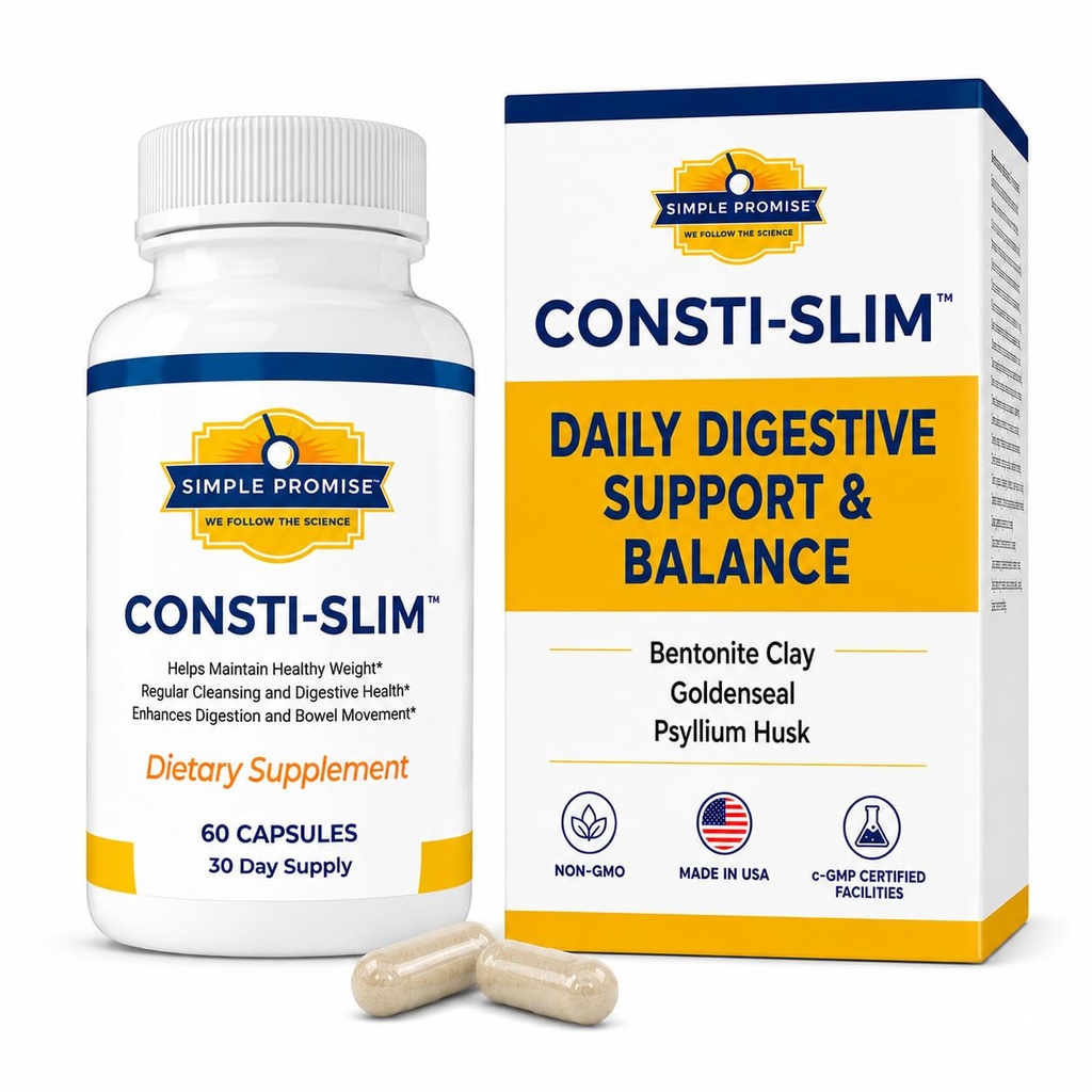 Simple Promise - Consti-Slim - Natuurlijke Digestieve Gezondheid en Wellness Ondersteuning