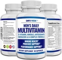 Simply Potent Daily Multivitamine for Men, 35 Vitamines with Minerals & Antioxidant, Vitamins A C D E, Biotin B12 Folaat Zink Magnesium & Saw Palmetto for Energy, Focus, Immune & Prostate Health, 60