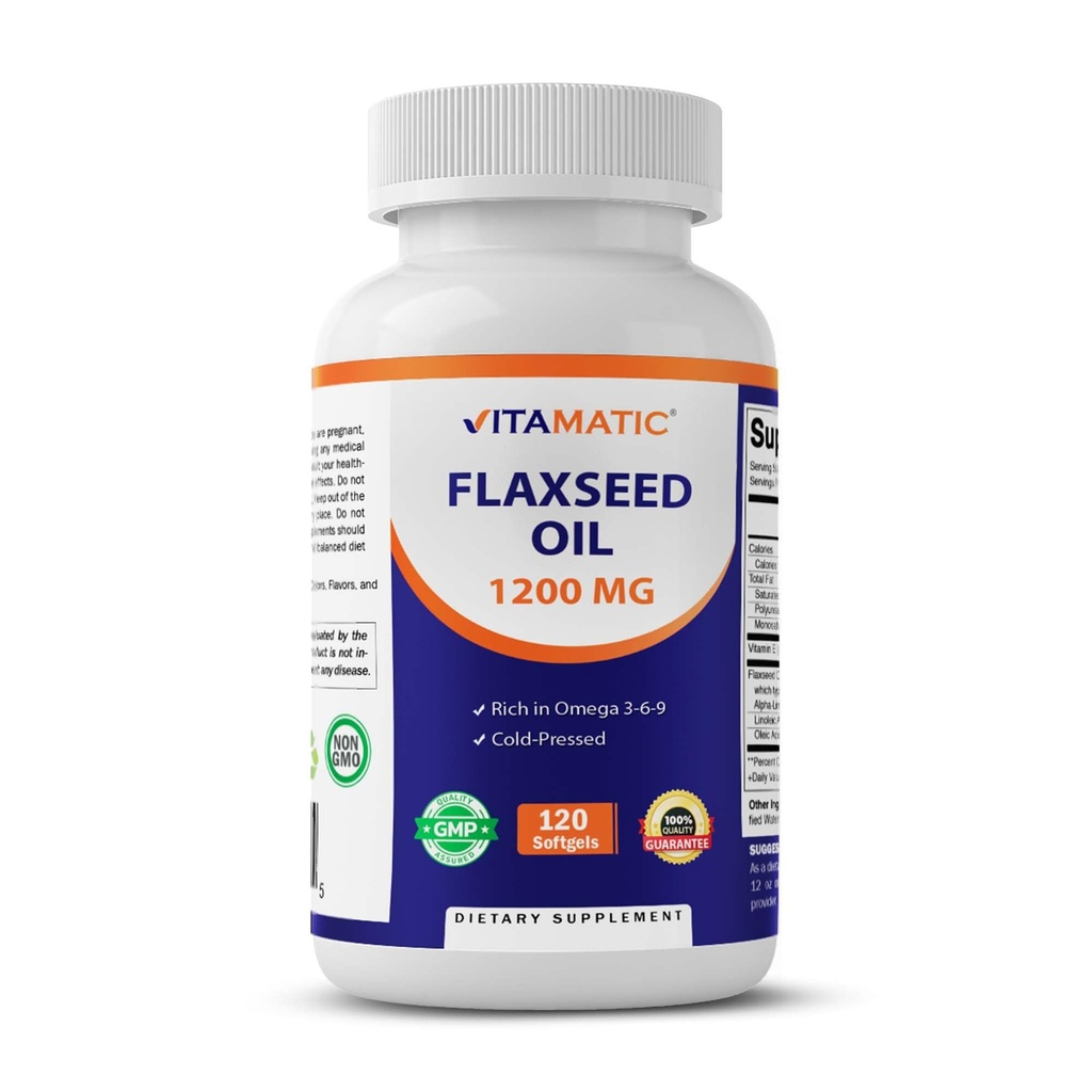 Vitamatic Vlaszaadolie 1200 mg 