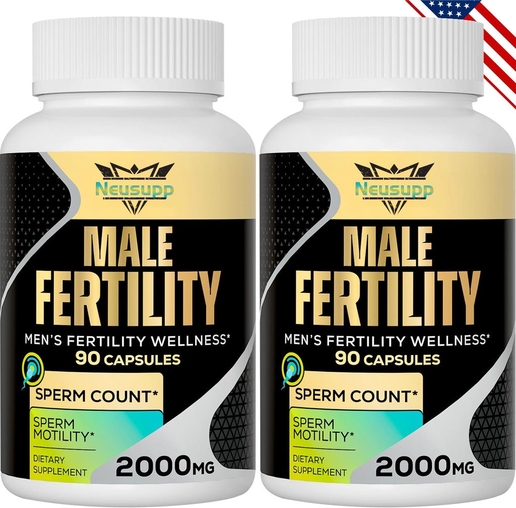 Vruchtbaarheid Supplementen voor mannen, mannelijke prenatale vitamines -Optimale Sperma Telling, Motiliteit en Kracht, 2000MG Mannen Vruchtbaarheid Supplementen met Maca Wortel voor Concept - Packs van 2