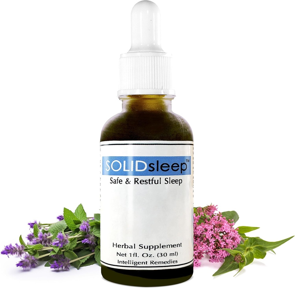 Vloeibaar slaaphulpmiddel met Valeriaan, Magnolia Bark, Nepeta & Passion Fruit - Mindful & Natural Sleep Aid Liquid Extract - SOLIDS slaapsupplementen voor volwassenen 30ml