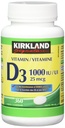 Kirkland Handtekening Vitamine D3 1000 IE, 360 tabletten