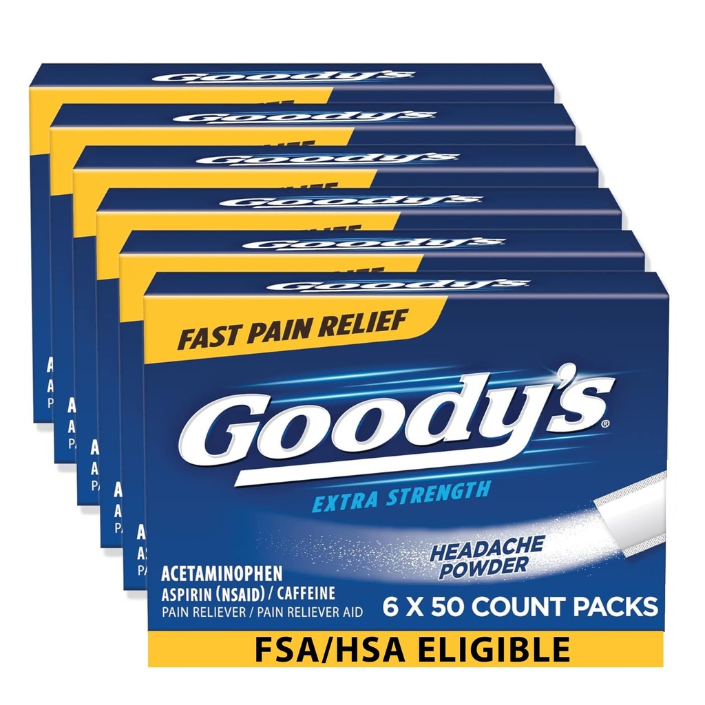Goody's extra sterke hoofdpijn poeders 50 ea (verpakking van 6)