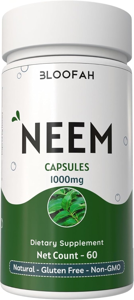 Neem Leaf Capsules 1000mg Powder 