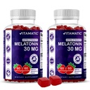 Vitamatic Sugar Free Melatonine 30mg per Gummy - 60 Serves - 60 Vegetarische Gummies - Non-Habit Forming Supplement (60 Telling (pakket 2))