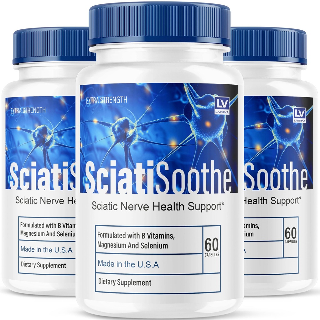 LIVORKA (3 verpakkingen) Sciatisoothe - Sciatisothe Supplement, Sciati Soothe, Sciatisothe Vitaminen, Sciatisoth, Sciati Soothe Supplement, Sciati Soothe Capsules, Sciatic Sooth, 180 Capsules gedurende 3 maanden