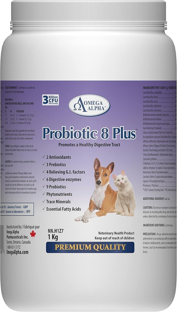 Probiotic 8 Plus Pet Probiotics &amp; Enzymes & Fiber for Disception 