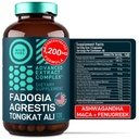 Fadogia Agrestis en Tongkat Ali Supplement - 600mg Fadogia Agrestis voor mannen, 500mg Longjack Tongkat Ali, Ashwagandha Maca Fenegriek Complex - Spierkracht, Energie, Mood Ondersteuning - 120 Capsules