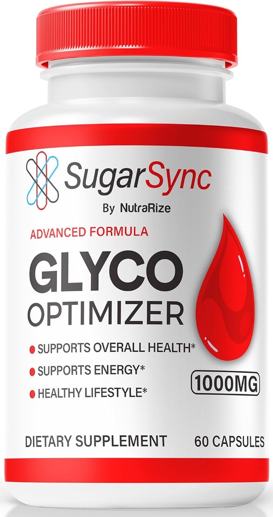 NutraRize Sugar Sync Glyco Optimizer Capsules, Officiële SugarSync Glyco Optimiser, Sugar Sync Joint Optimizer, Sugar Sync Gluco Cleanse Detox Formula, SugarSync Glycol Reviews (60 Capsules)