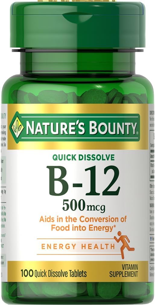 Nature's Bounty Vitamine B-12 500 Mcg, 100 Tellen