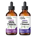Wild & Organic Milk Thistle Tinctuur 4 fl oz & Lever Reiniging Tinctuur 4 fl oz