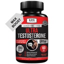 Kaya Naturals UltraTest - Mannen T Booster met Tongkat Ali, geile geitenkruid, Tribulus - Natural workout supplement voor energie, uithoudingsvermogen, en kracht Booster - 180 Tel.