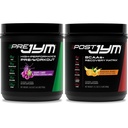 Pre JYM Grape Candy Pre Workout Powder en Post JYM Active Matrix Post-workout Supplementen Bundle, 30 Servers Elk