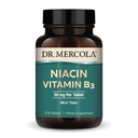 Dr. Mercola Niacin Vitamine B3, 90 porties (270 tabletten), Dieetsupplement, Mini Tabs, Essentiële B Vitamine, Non-GMO