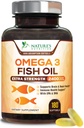 Omega 3 Fish Oil 2400 mg Triple Strength EPA & DHA vetzuren voor hart, hersenen & gezamenlijke ondersteuning 