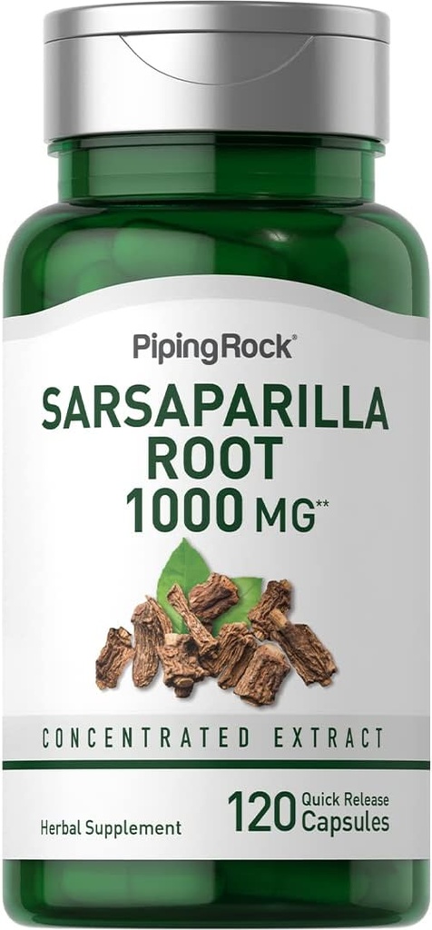 Piping Rock Sarsaparilla Root Capsules 1000mg 