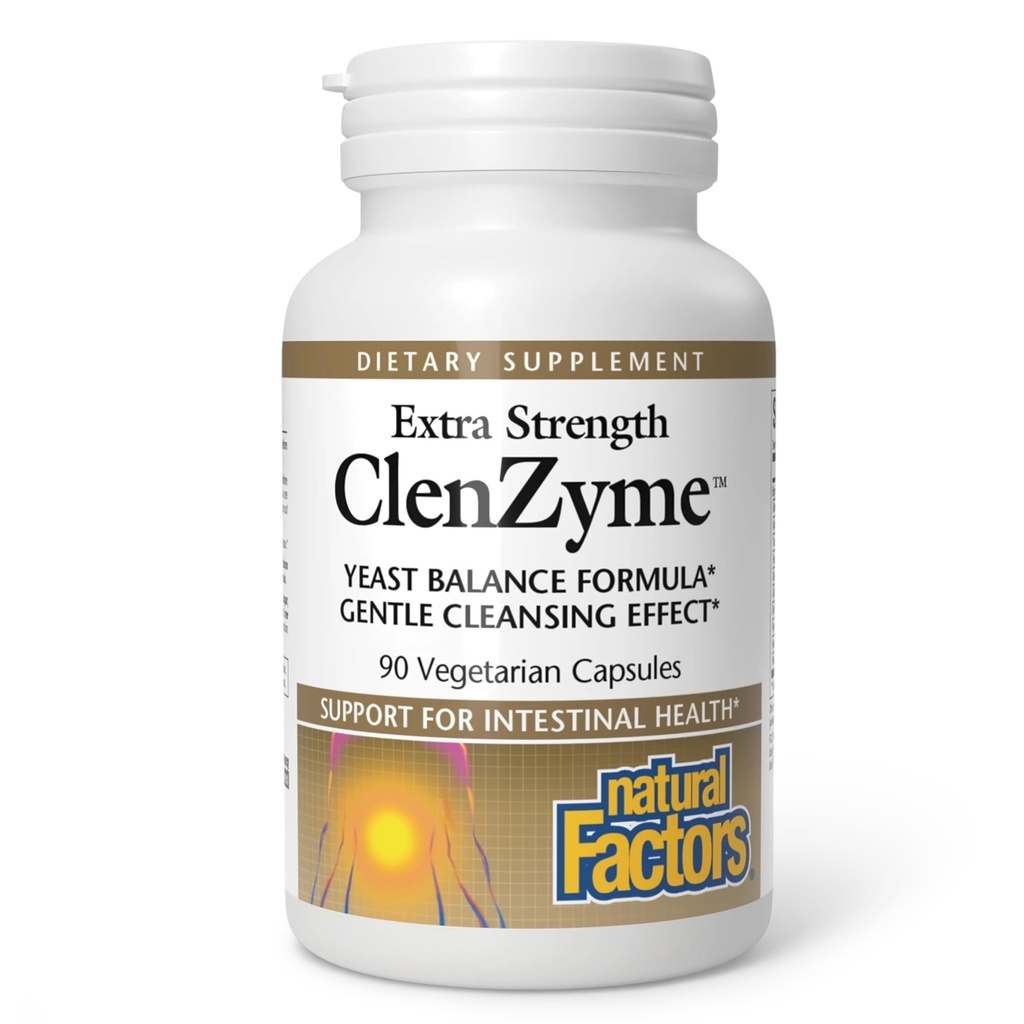 Natuurlijke Factoren, ClenZyme, Extra sterkte Gistbalans Formule, 90 Capsules