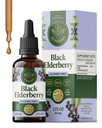 HERBAMAMA Zwarte vlierbessendruppels - Vegan Vlierbessen Liquid Extract voor Immune Support - Non-GMO, Alcohol & Sugar-Free Immunity Supplement, 21-Day Supply
