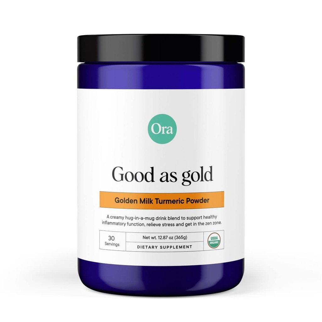 Ora Organic Golden Milk Powder - Ayurvedic Kurkuma Powder with Organic Adaptogens - Ashwagandha, Reishi and Ginger 