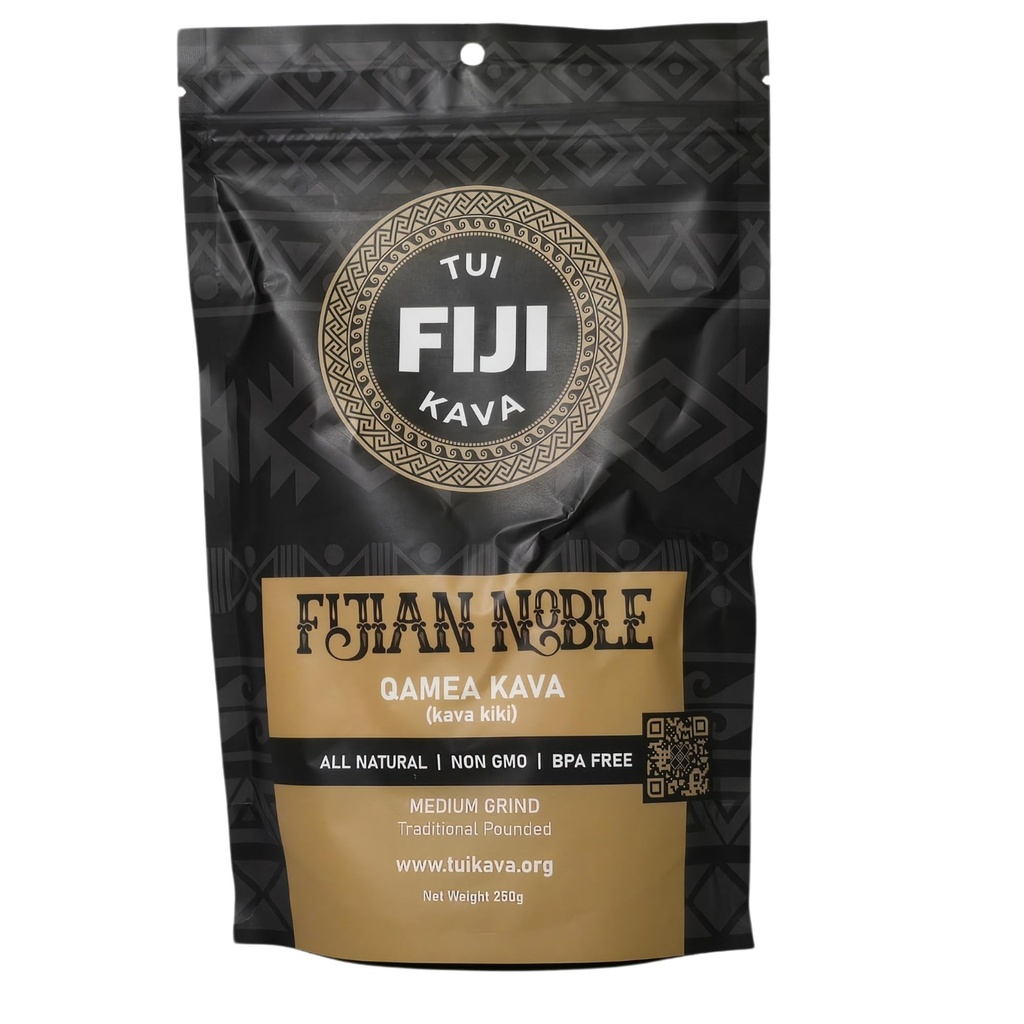 TUI KAVA PREMIUM WELLNESS KAVA -TRADITIONAL Fijian Noble Pounded Medium Grind 250g (8.8oz) - TRIAL MAND 