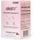 L-Citrulline Taurine 2:1, aardbeien-gearomatiseerde L Citrulline Poeder Citrulline Supplementen, Vegan Taurine Poeder, Cafeïnevrij, Glutenvrij, 30 Pack