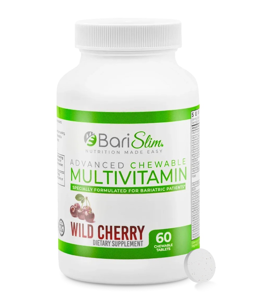 BariSlim Advanced Kauwbare Bariatrische Multivitamine Tablets - Bariatrische Vitamine en Supplement voor Post Bariatrische Chirurgie Inclusief Gastric Bypass en Gastric Sleeve