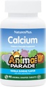 NaturesPlus Animal Parade Calcium, Vanille Sundae smaak - 90 Animal-Shaped Kauwtabletten - Pack of 2 - Promoot gezonde botten - Veganistisch, Glutenvrij - 180 Totaal porties