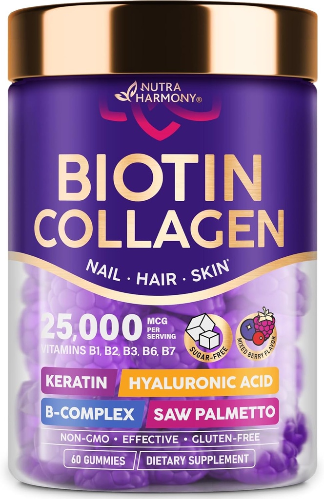 NUTRAHHARMONISY Biotin Collageen Gummies - 60 Tel.