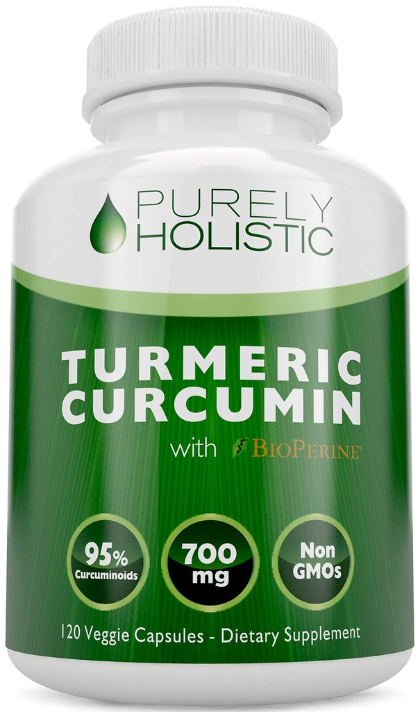 Kurkuma Curcumine met BioPerine - 120 Vegan Capsules - 700 mg Tumeric per capsule - met Black Pepper Extract 95% Curcuminoïden