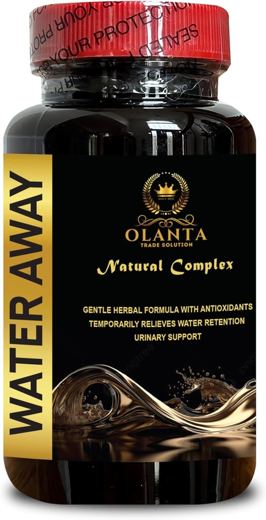 Generic Water Away Pills - Water Retention Pills - Fast Acting Bloating Relief, Milk Thistle, Cranberry, Pomegranate, Turmeric, Vitamin B6, Citric Acid, Celery Seed, Tart Cherry, Green - 1 Bottle