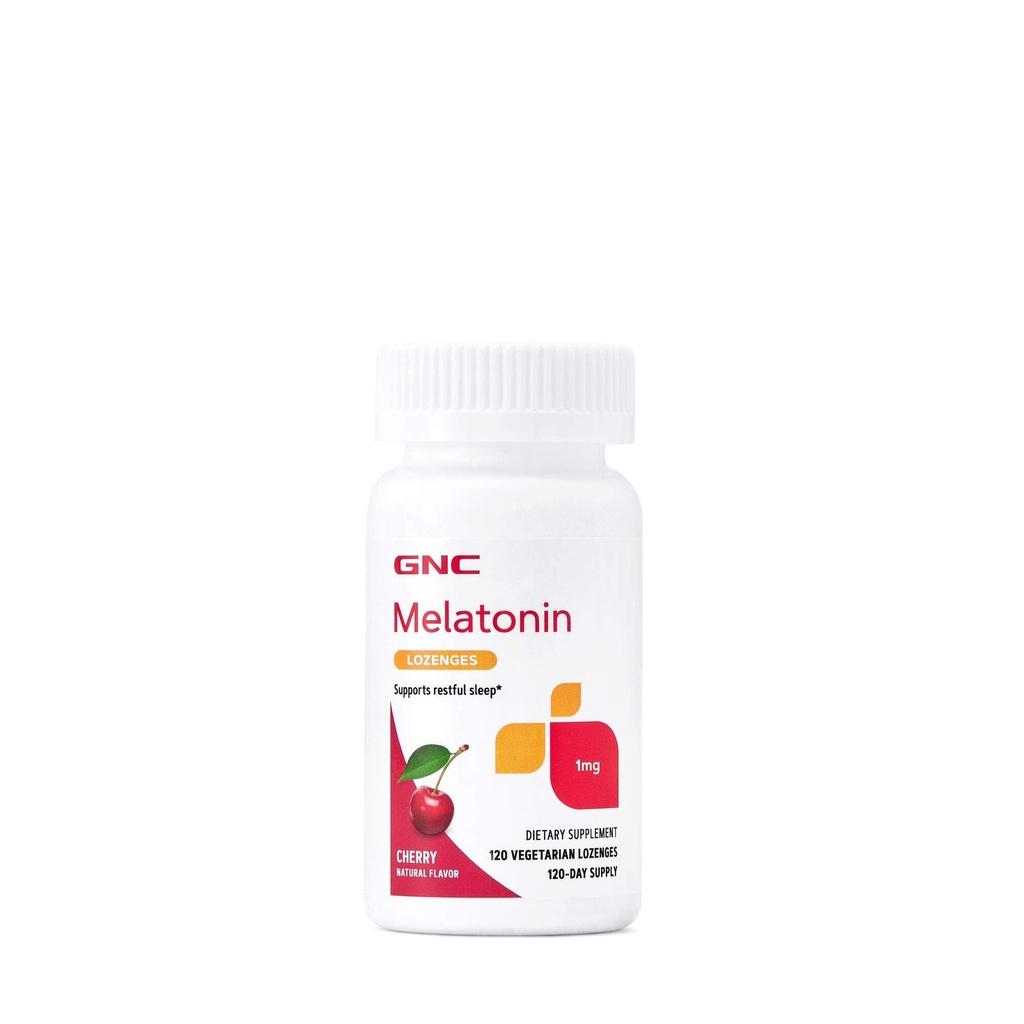 GNC Melatonine 1mg - Cherry, Ondersteunt rustgevende slaap, 120 Lozen