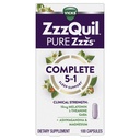 ZzzQuil Pure Zzzs Complete Slaap, Melatonine 10mg, L-Theanine, GABA, met Ashwagandha, en Magnesium, Melatonine Slaaphulp, 100 Tellen