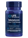 Levensverlenging Melatonine 6 uur bedenktijd, 3 mg, Extended-Release Formula voor optimale slaapondersteuning, gezonde circadiane ritmes, Cellular Defense, Gluten-Free, Non-GMO, Vegetarisch, 60 tabletten