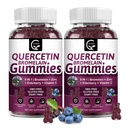 (2 Pack) Quercetine Gummies - Quercetine met Bromelain 2378mg - Blend with Elderberry, Echinacea Purpurea Extract, Zink, Vitamine C,D3,K2, Complex ondersteunt Immuun, Cardiovasculaire en Ademhalingsfunctie